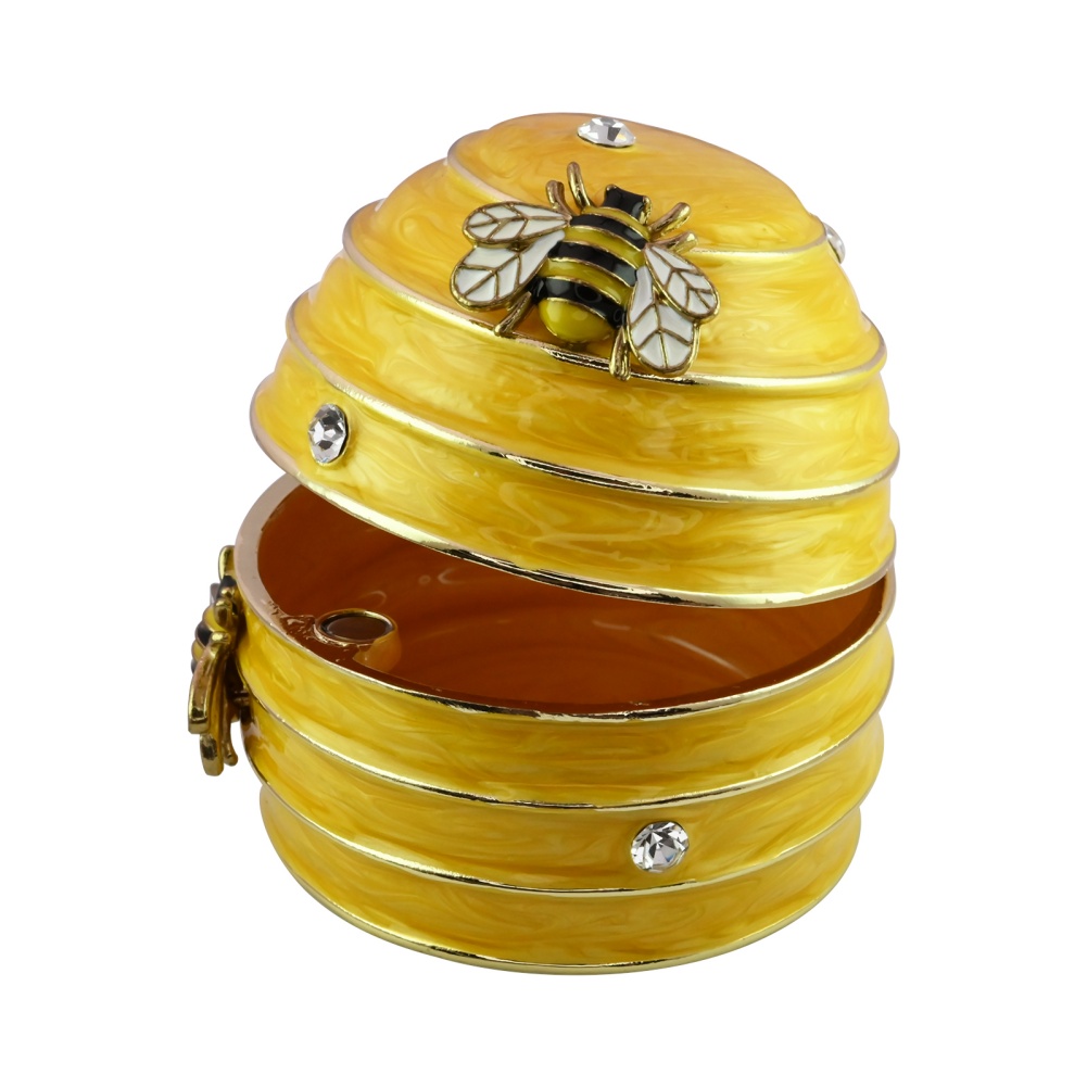 Sunny Yellow Beehive Decor Box Store Small Treasures in Style1