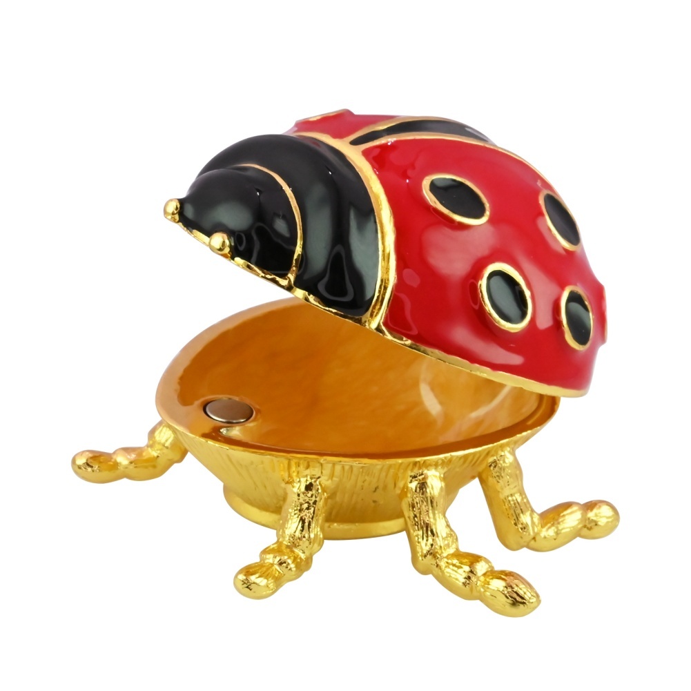Delicate Beetle Enamel Decoration Ornaments Metal Craft Home Desktop Display