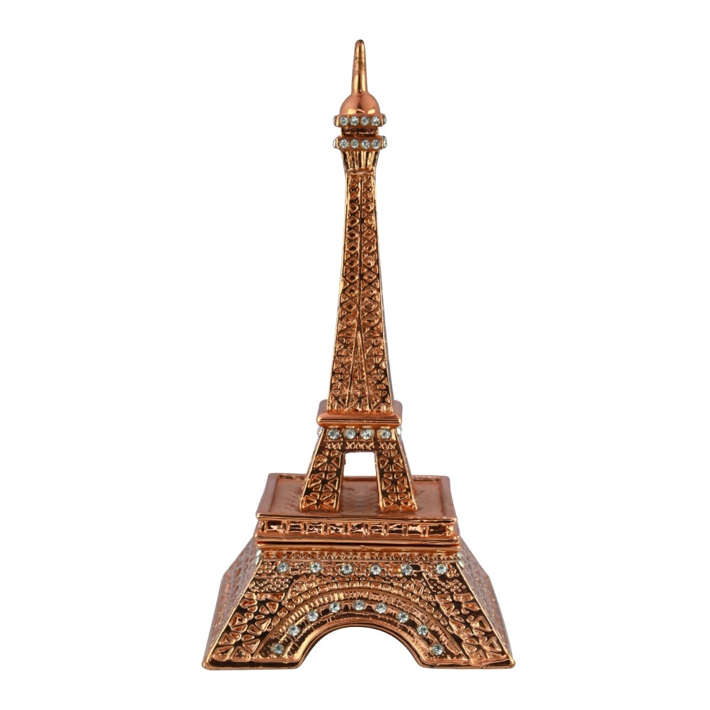 Luxurious Eiffel Tower Enamel Pendant, Exquisite Hollowed-Out Pattern Ring Storage Home Office Decoration
