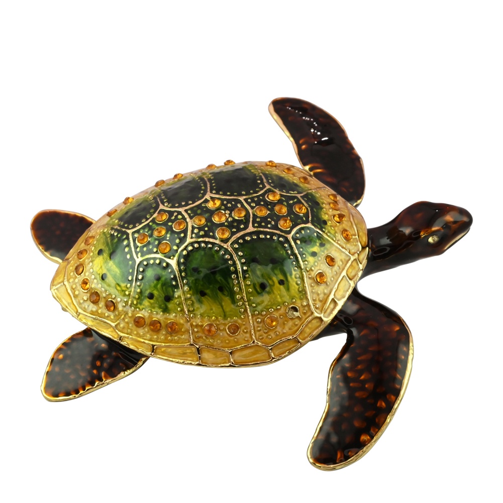 Magnetic Sea Turtle Jewelry Box Organizer Decorative Ring & Earring Holder for Stylish Gifting1