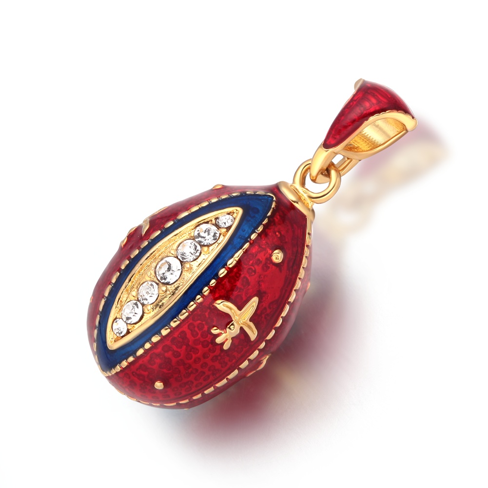 Brass Enamel Sword Easter Egg Pendant Necklace - Handcrafted Vintage Jewelry/Artisanal Vintage Brass Enamel Sword Easter Egg Pendant - Handmade Keepsake