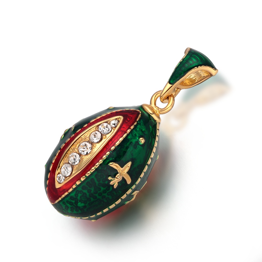 Brass Enamel Sword Easter Egg Pendant Necklace - Handcrafted Vintage Jewelry/Artisanal Vintage Brass Enamel Sword Easter Egg Pendant - Handmade Keepsake