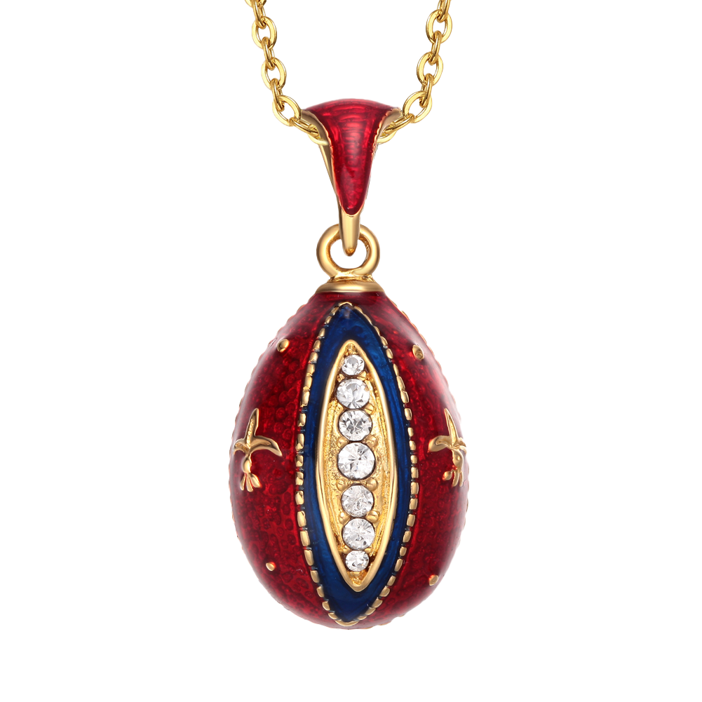 Brass Enamel Sword Easter Egg Pendant Necklace - Handcrafted Vintage Jewelry/Artisanal Vintage Brass Enamel Sword Easter Egg Pendant - Handmaded Keepsake