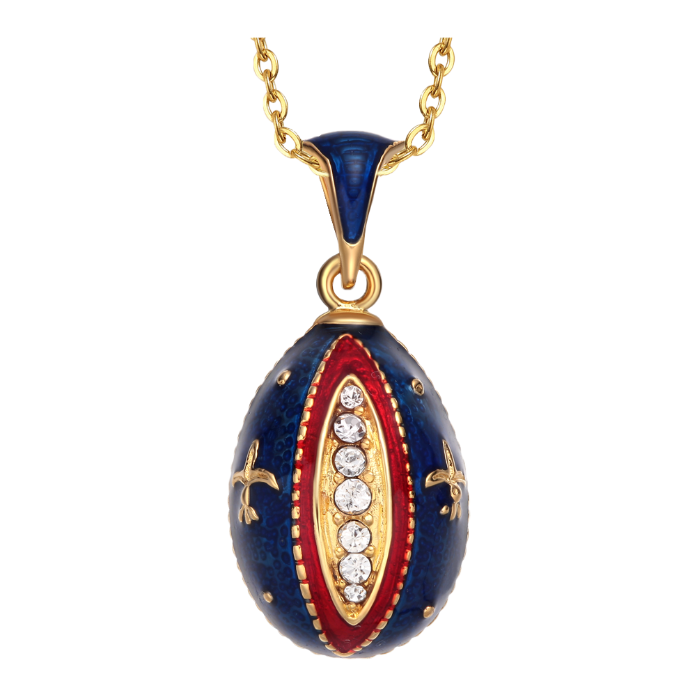 Brass Enamel Sword Easter Egg Pendant Necklace - Handcrafted Vintage Jewelry/Artisanal Vintage Brass Enamel Sword Easter Egg Pendant - Handmaded Keepsake