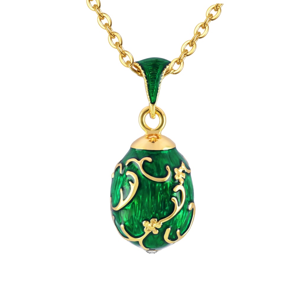 Handmade Vintage Enamel Easter Egg Pendant Necklace - 2025 Limited Jewelry Gift for Women (Birthday/Mother’s Day Keepsake)