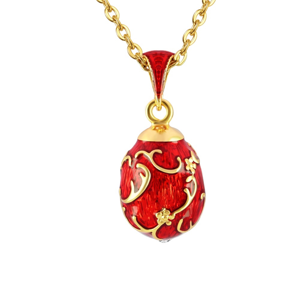 Handmade Vintage Enamel Easter Egg Pendant Necklace - 2025 Limited Jewelry Gift for Women (Birthday/Mother’s Day Keepsake)