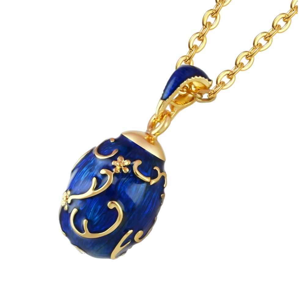 Handmade Vintage Enamel Easter Egg Pendant Necklace - 2025 Limited Jewelry Gift for Women (Birthday/Mother’s Day Keepsake)