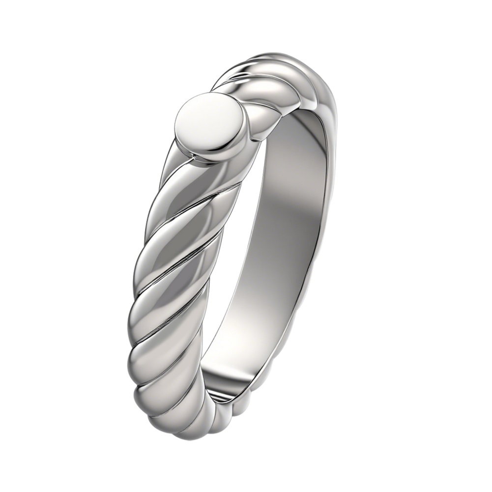 Exquisite Twisted Texture Silver Ring - Elegant Jewelry For Daily Wear