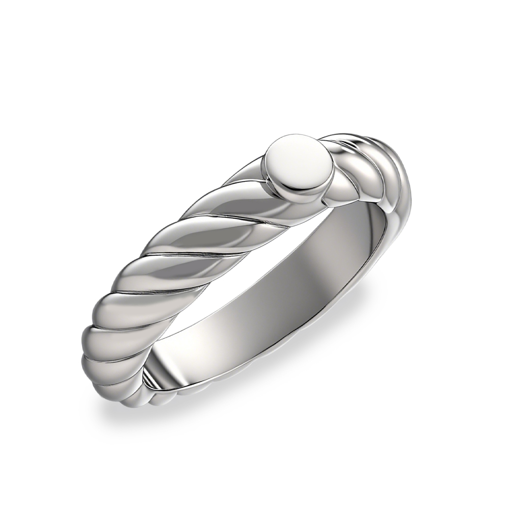 Exquisite Twisted Texture Silver Ring - Elegant Jewelry For Daily Wear