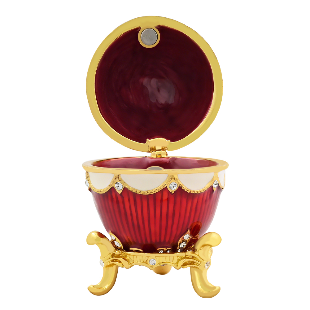 enameled egg trinket box