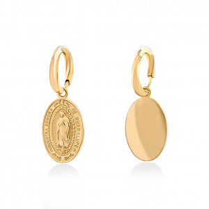 Religious-style simple daily wear stainless steel earrings