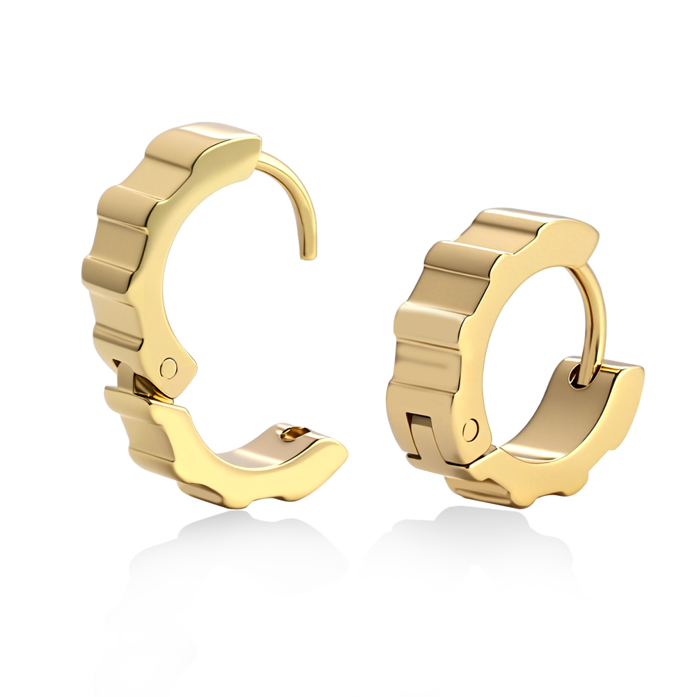 Fashionable Stainless Steel  Earrings， Classic Hoop Ear Cuffs Jewelry Gift