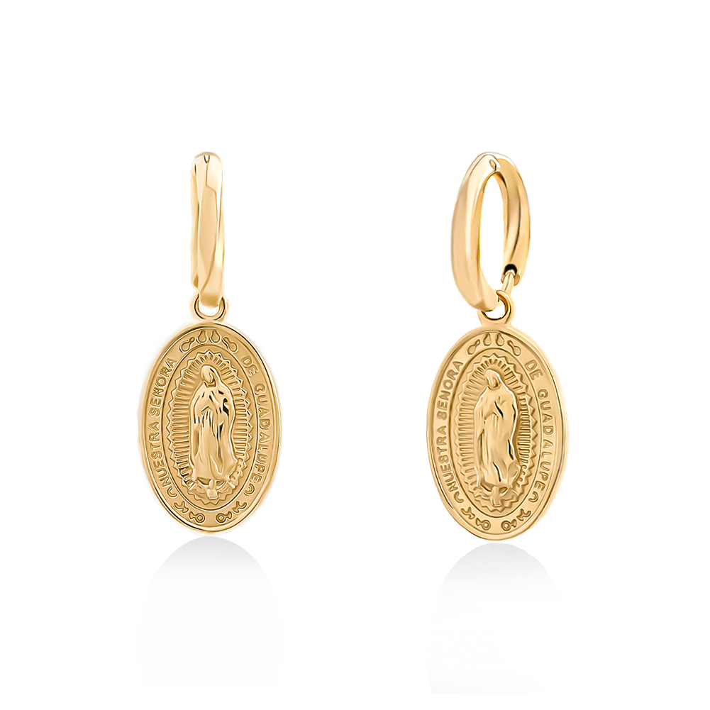 Religious-style simple daily wear stainless steel earrings