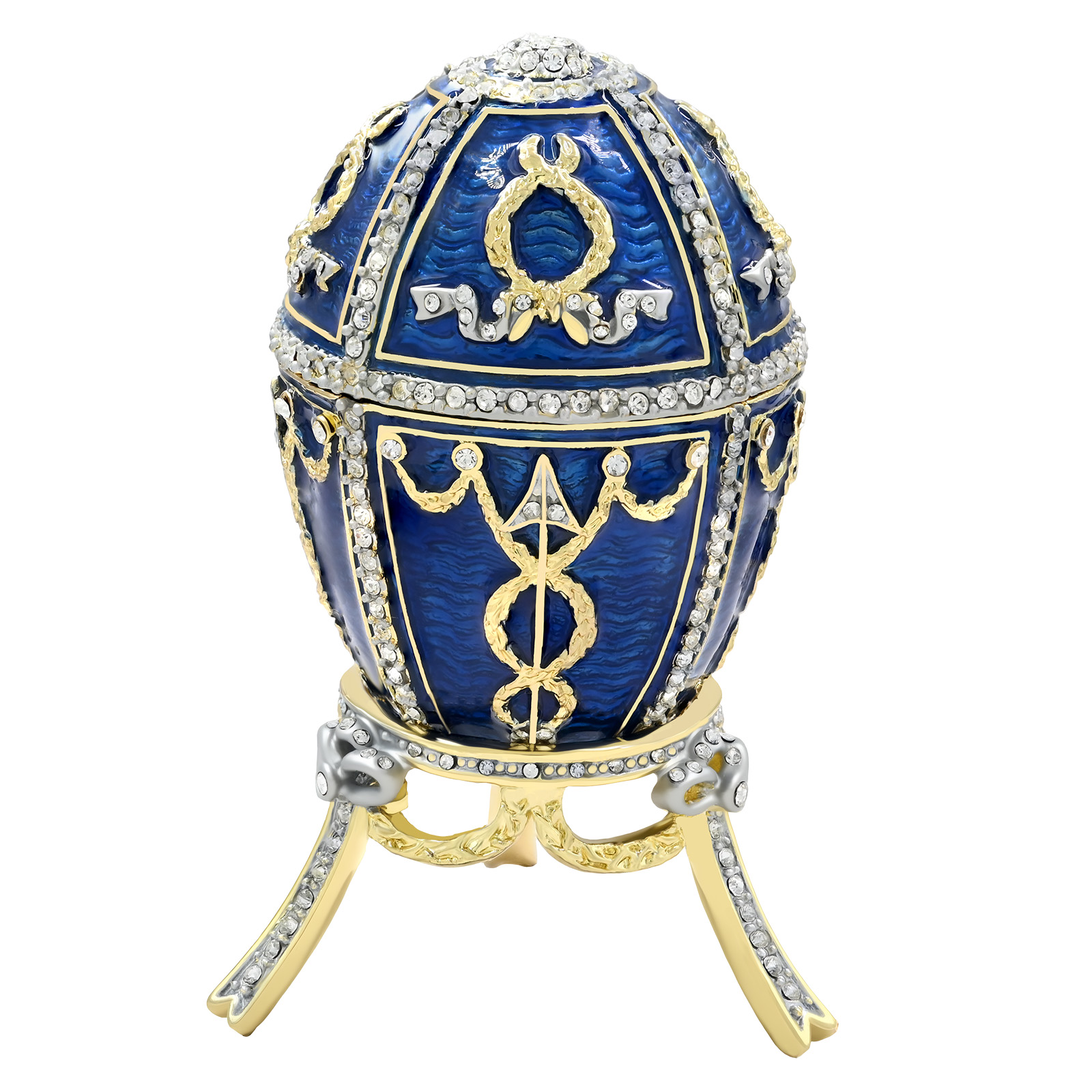 Blue bow and arrow pattern jewelry storage box 2