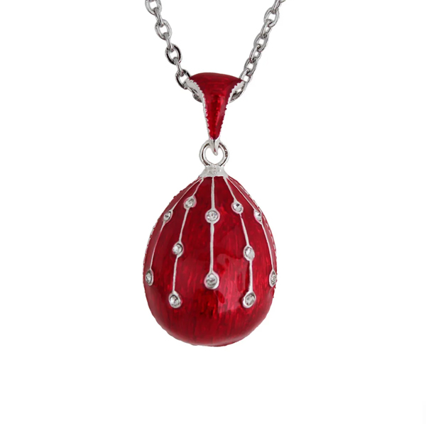 Stylish red crystal necklace