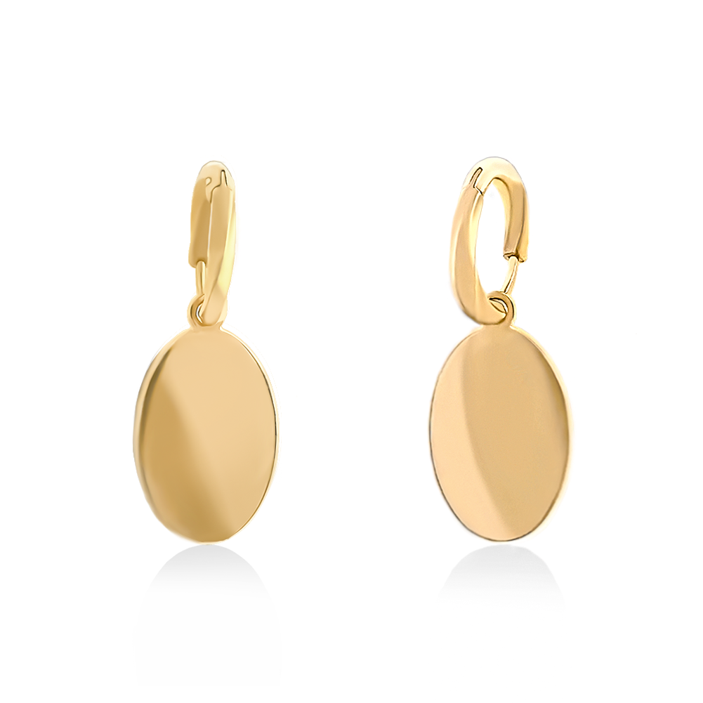 Religious-style simple daily wear stainless steel earrings