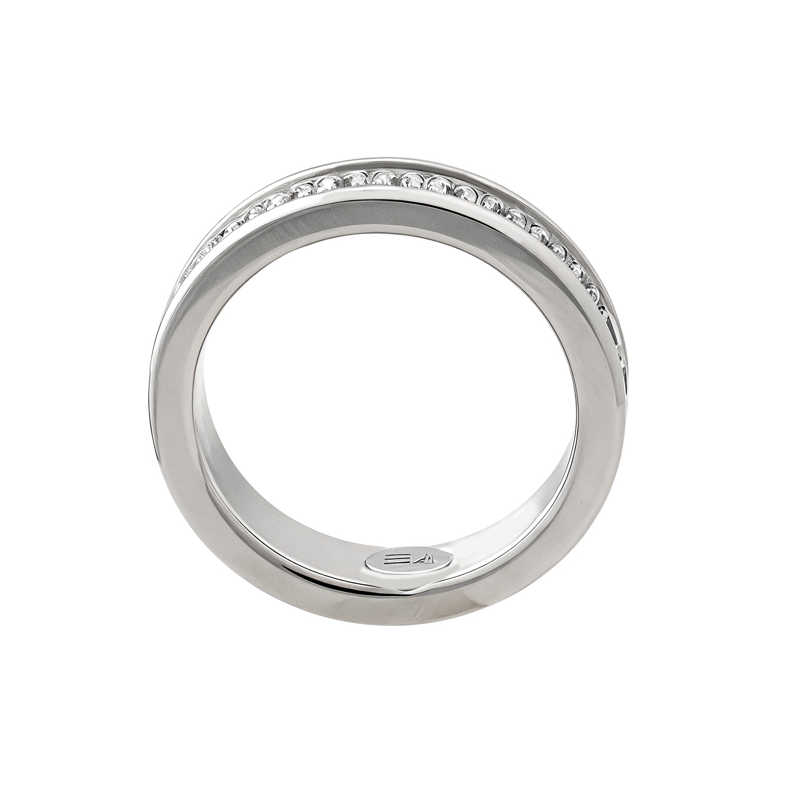 Stainless Steel Oxidized Cubic Zirconia Ring For Women's Daily Wear, Sparkling Jewelry