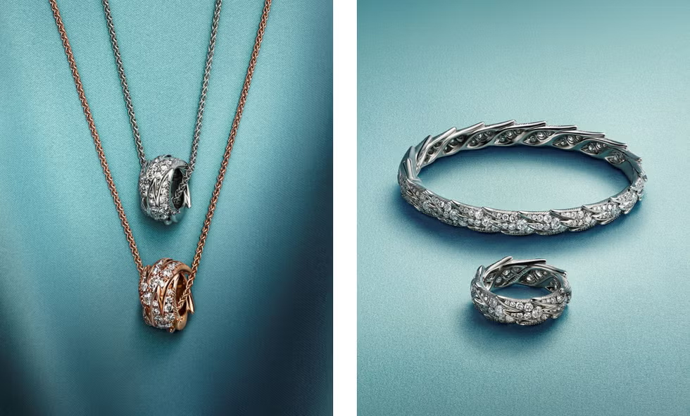 Bird stone wing feather necklaces, bracelets and rings