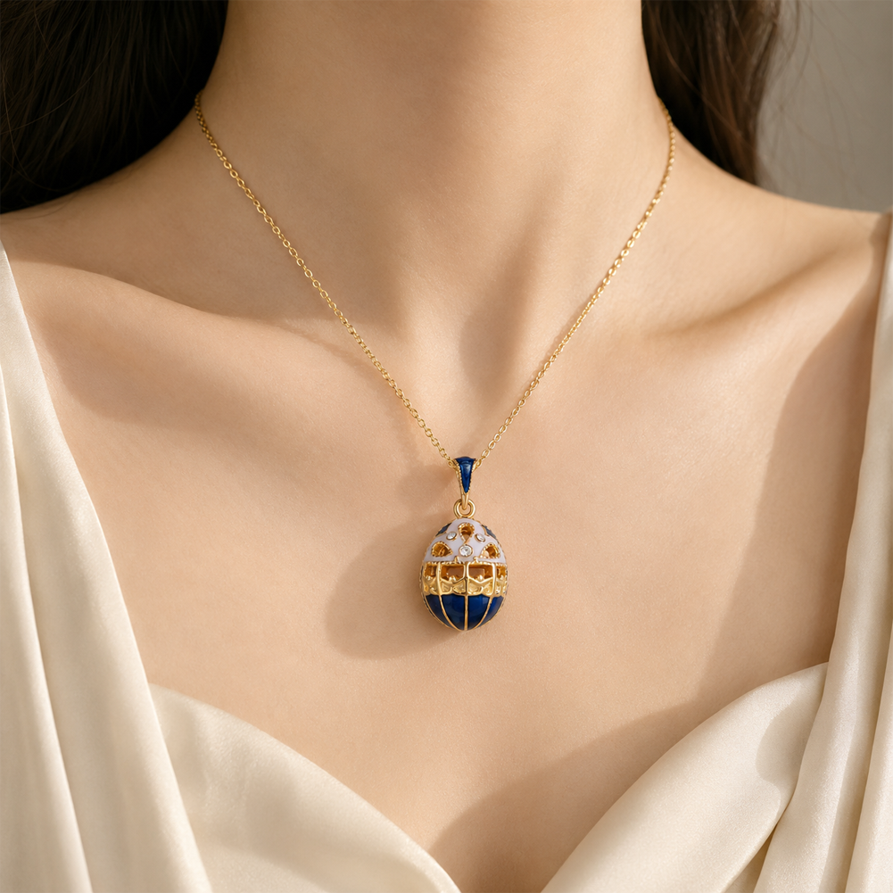 Blue Vintage Hollowed Out Pendant