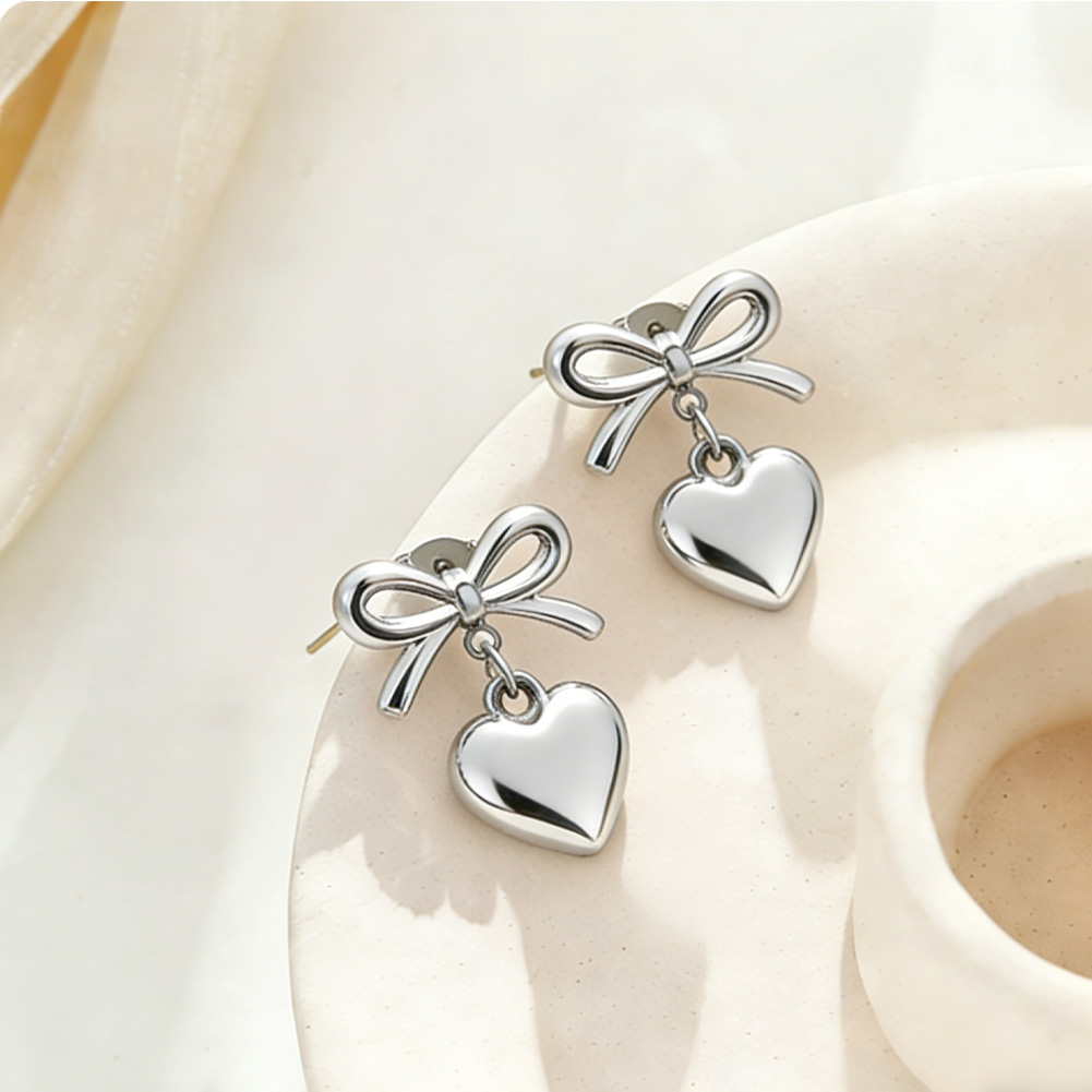 Brogan heart-shaped stud earrings