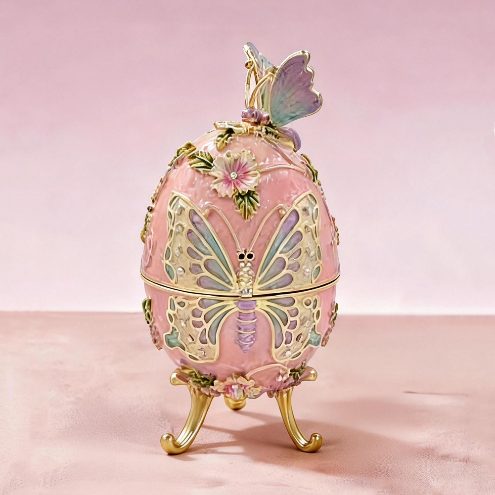 Butterfly Faberge Egg Jewelry Box