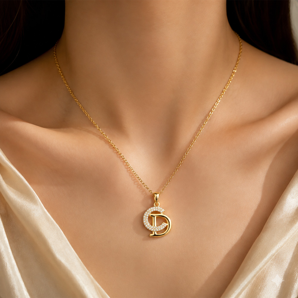 CD-shaped pendant necklace