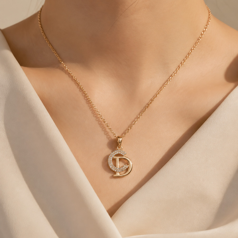 CD-shaped pendant necklace