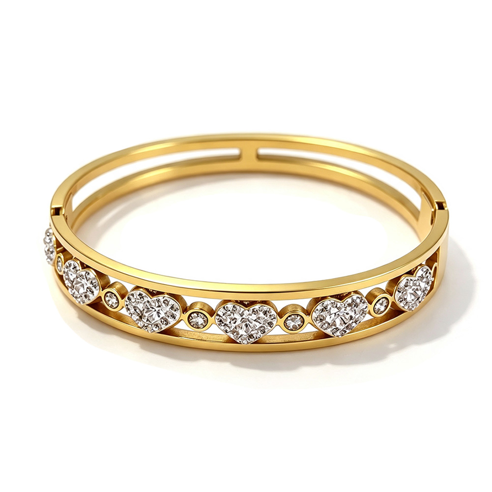 CZ Heart Bangle Wholesale