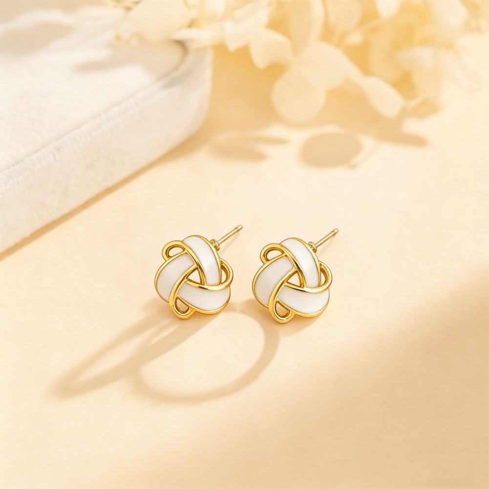 Calcium Carbonate Stainless Steel Earrings