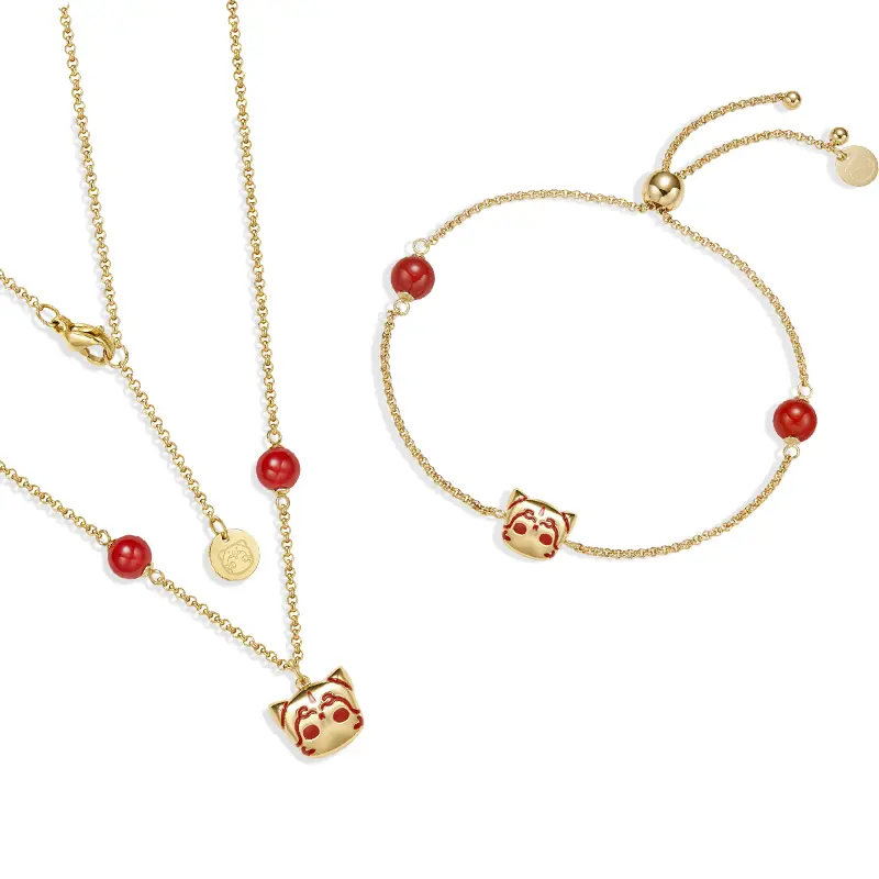 Cat Jewelry Sets Necklace Set Jewelry Jewelry Set Mix Style Hot Sell rose Gold Mini Bracelet Gift Party