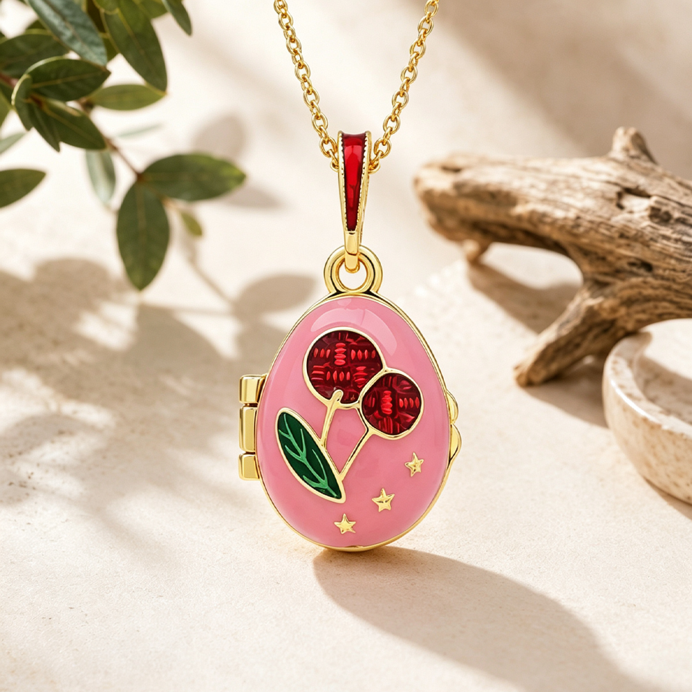 Cherry-patterned pendant