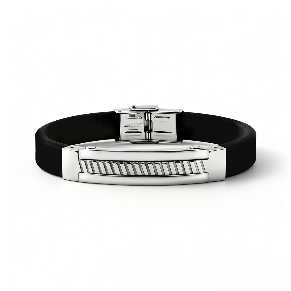 China Simple Stainless Steel Silicone Wristband for Men’s Daily Wear factory and suppliers _ Yaffil