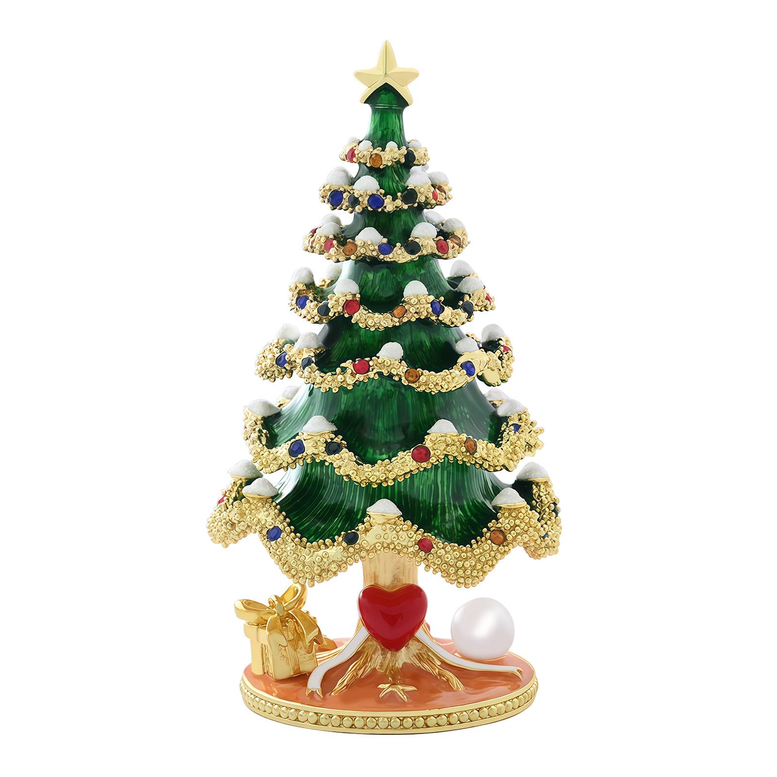 Christmas tree jewelry box
