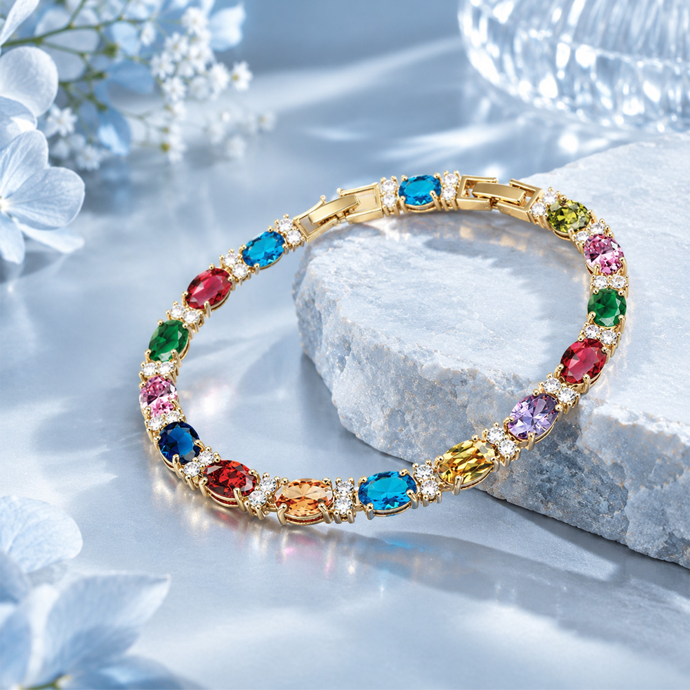 Colored diamond bracelet