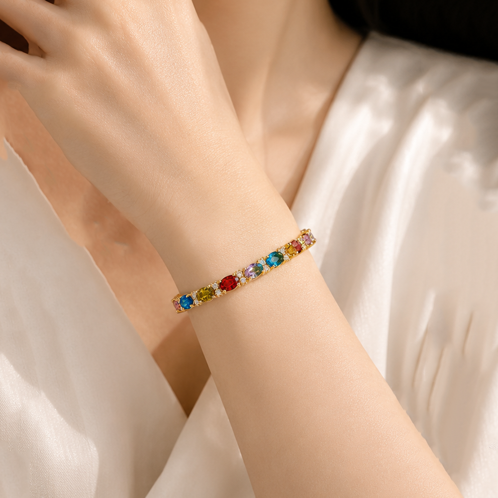 Colorful White Stone Bracelet