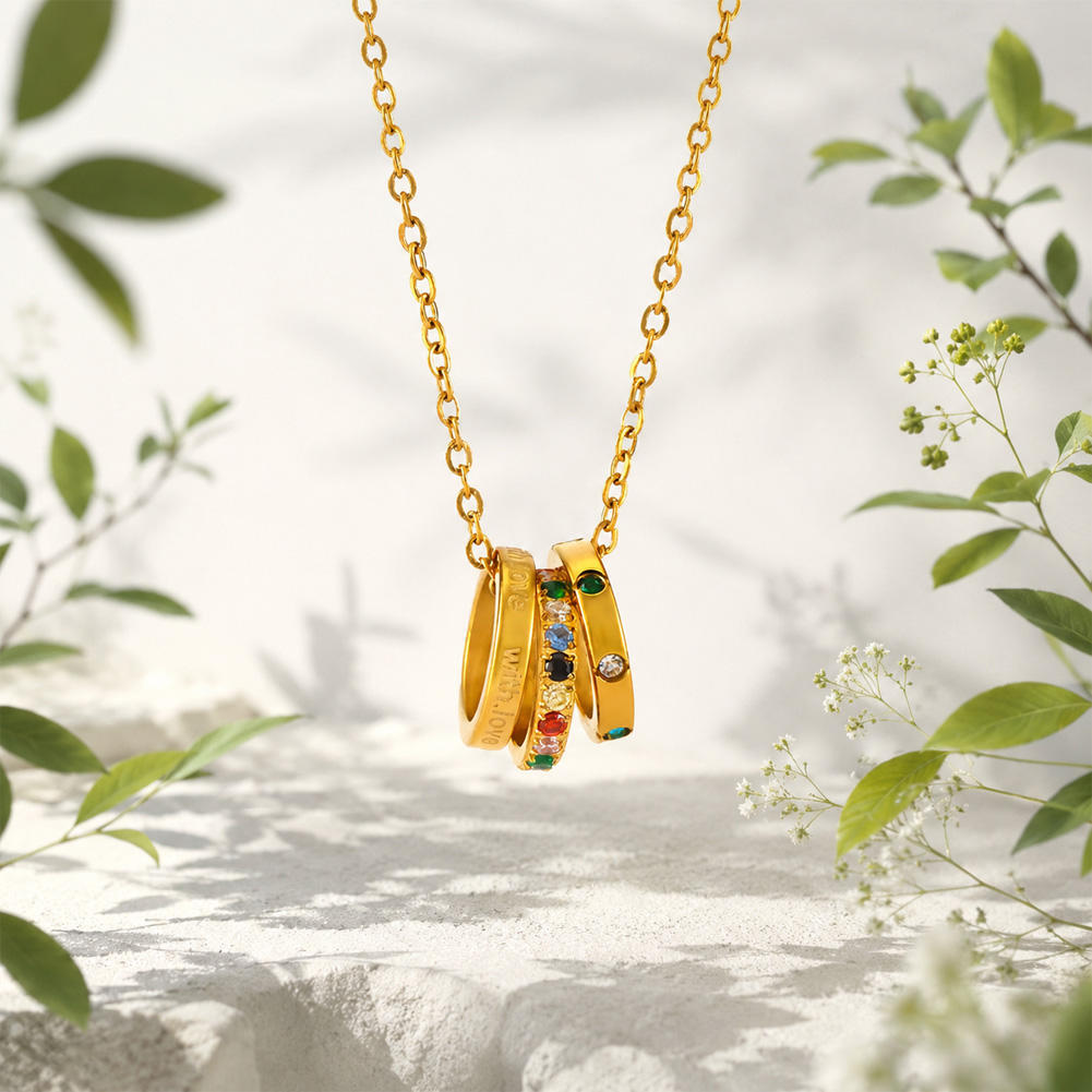 Colorful White Stone Necklace