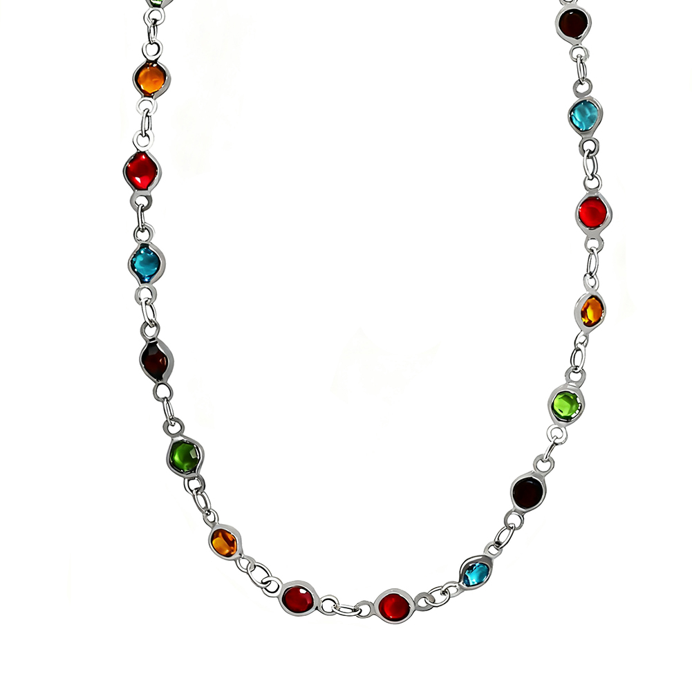 Colorful crystal necklace