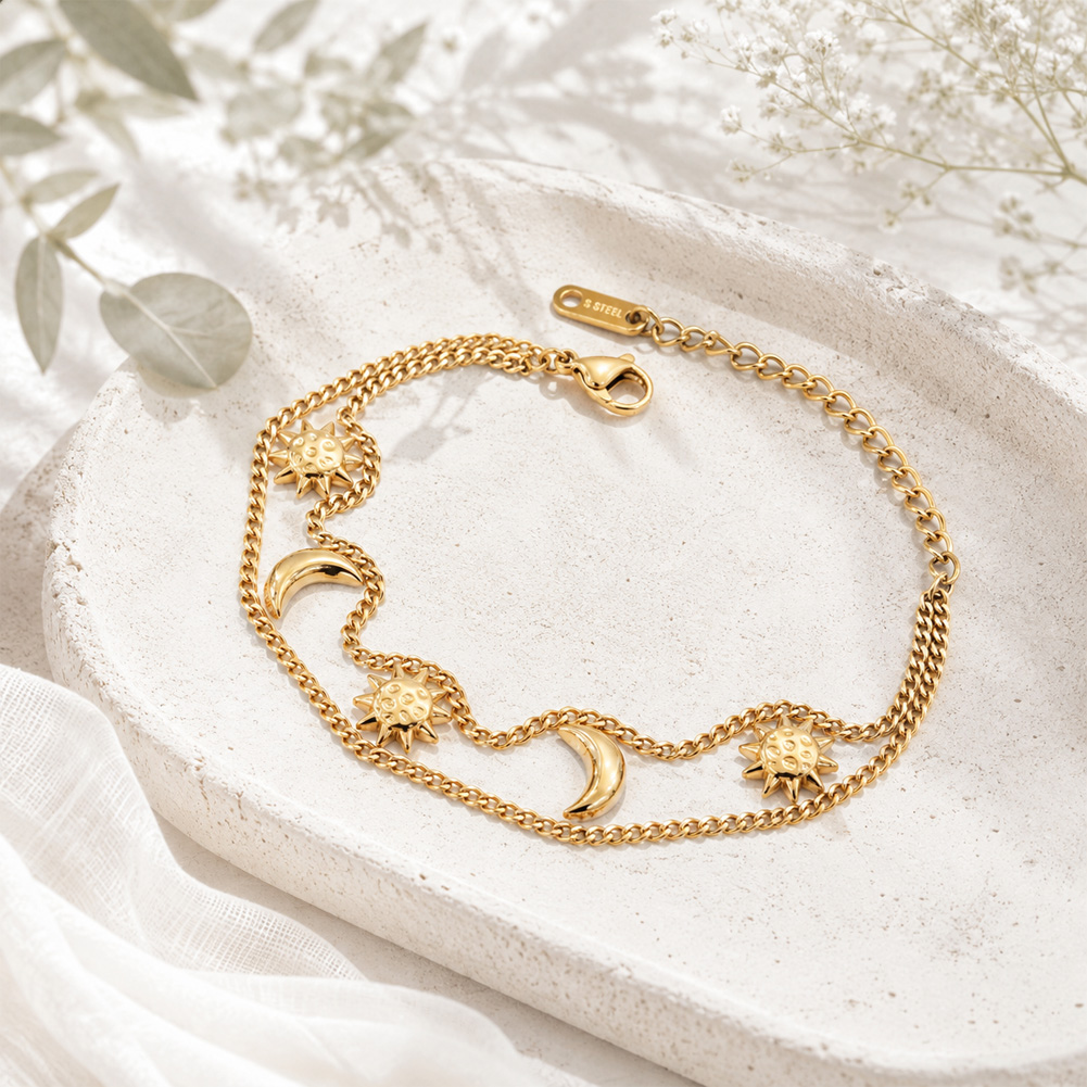 Double-strand Sun-Moon Bracelet
