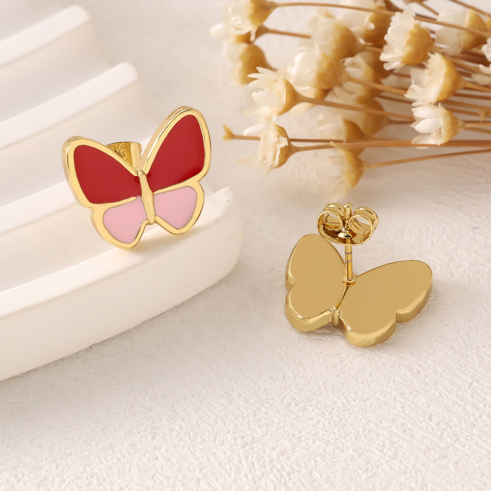 Dripping paint earrings