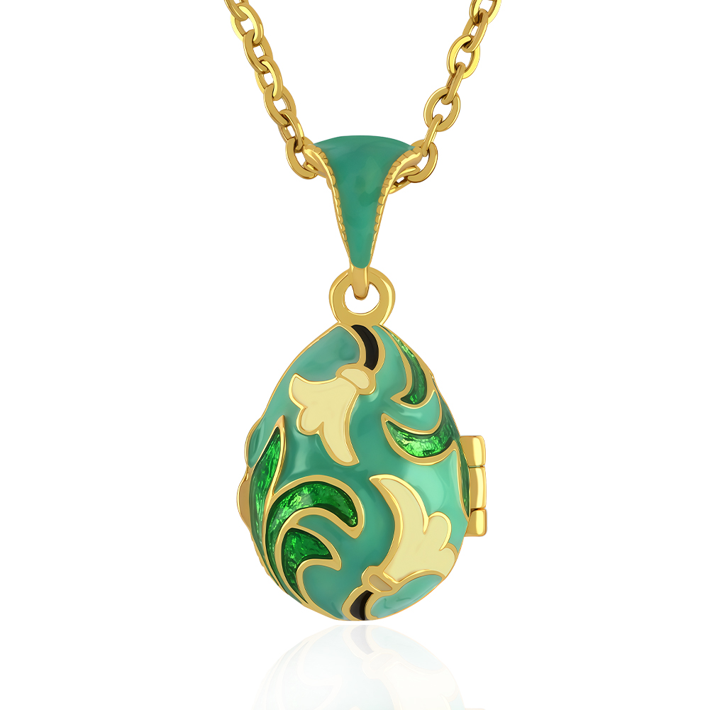 Enamel Lily Necklace