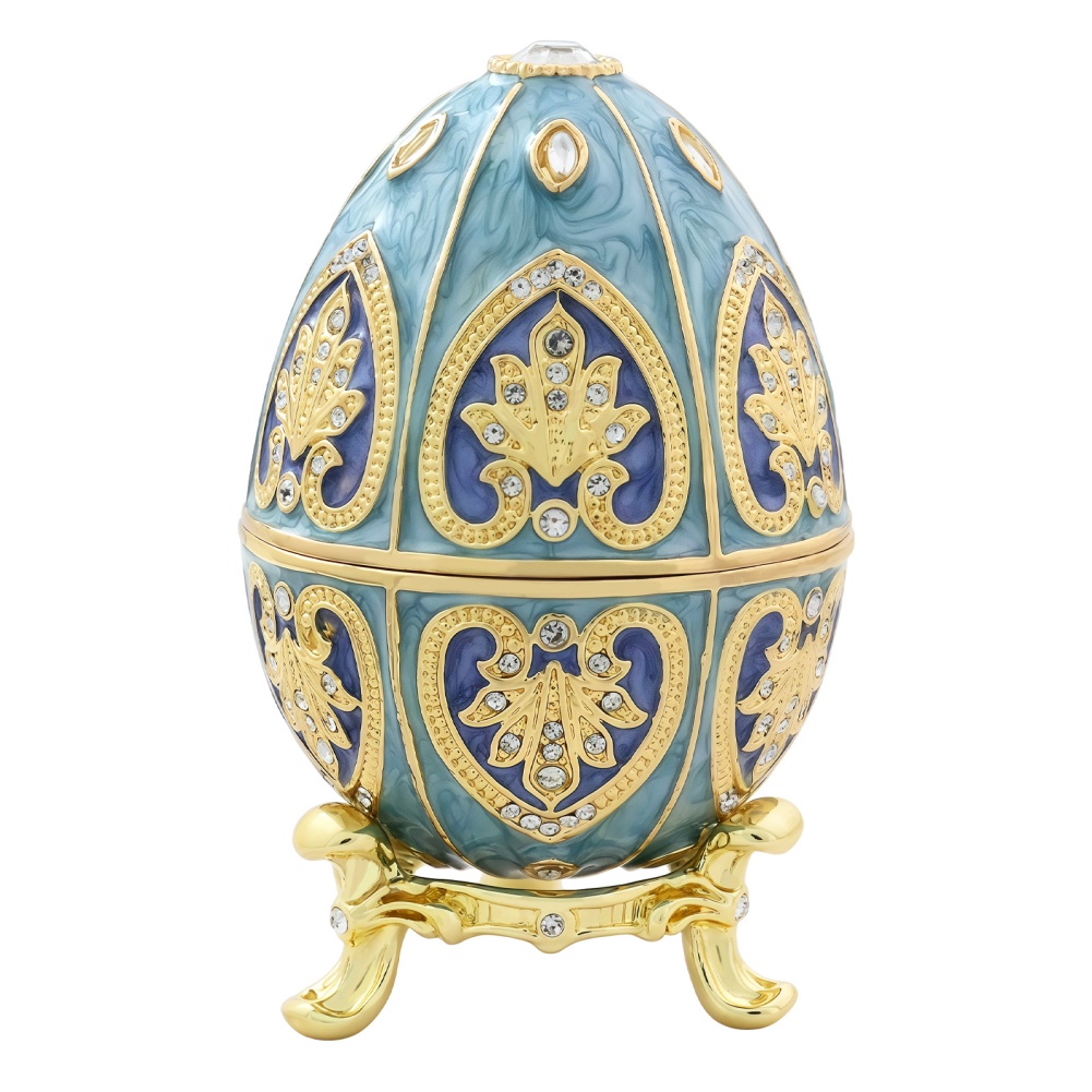 Enamel egg jewelry box