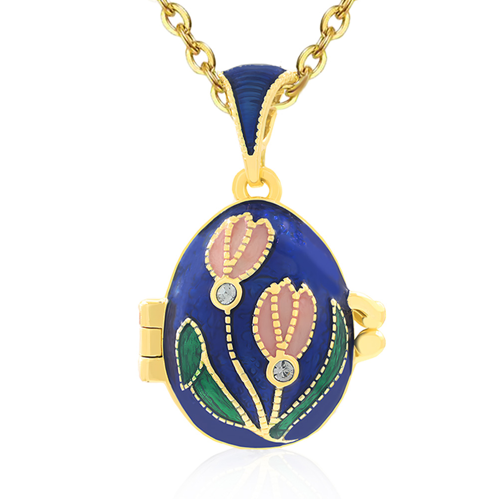 Enamel flower bouquet pendant1