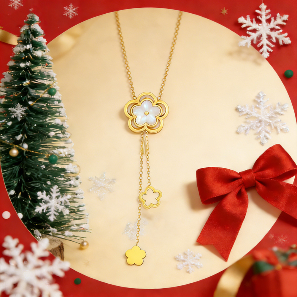 Exquisite Flower Pendant Inlaid