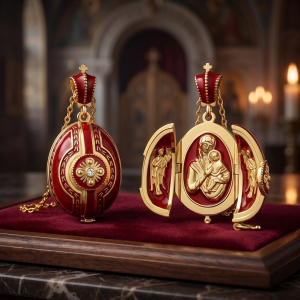 Exquisite Madonna Egg Pendant