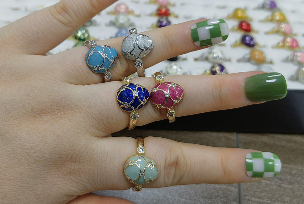 Faberge egg deals ring