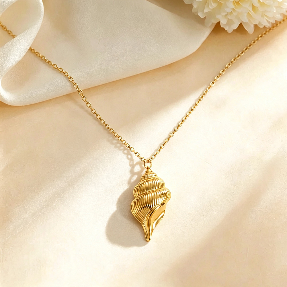 Gold Conch Necklace