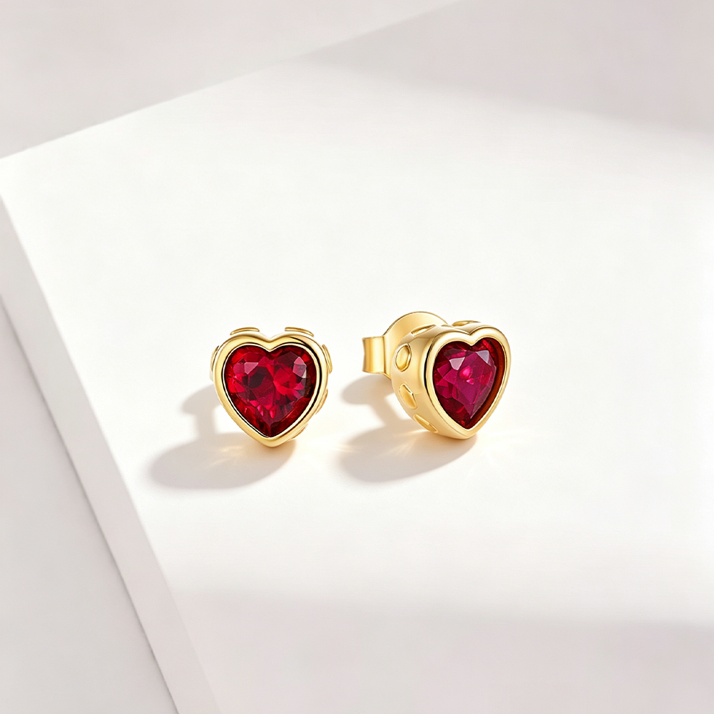 Gold Heart Earring