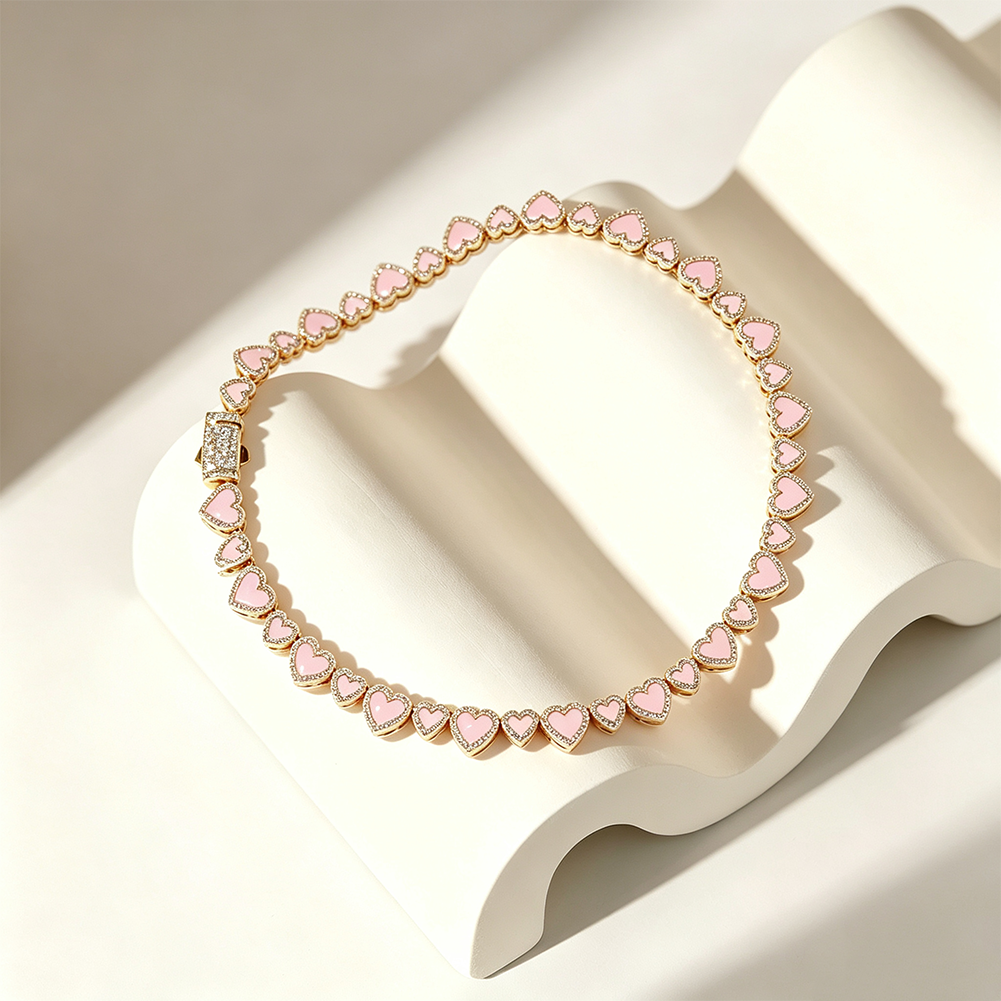 Gold Love Heart Choker