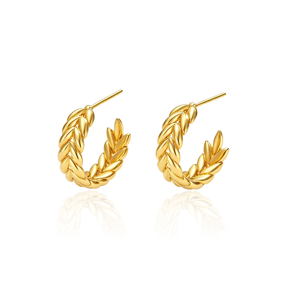 Gold Wheat Hoops
