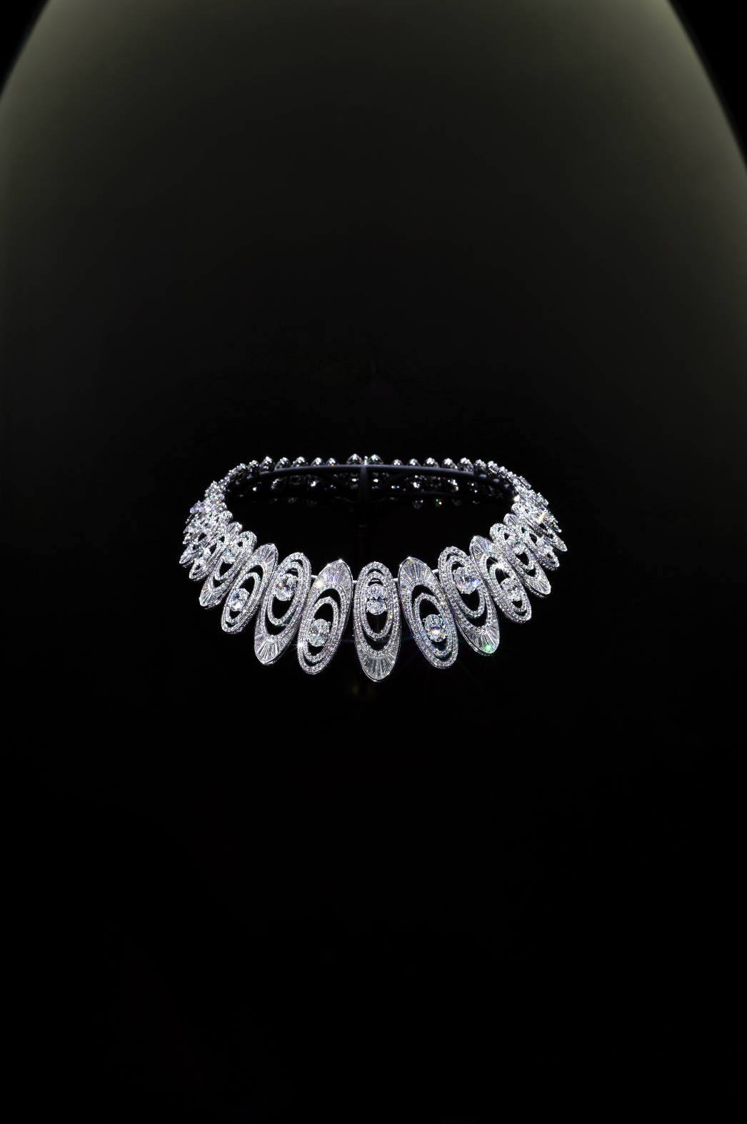 Graff 1963 Collection, Swinging Sixties Jewelry, Graff Diamond High Jewelry, Elliptical Ring Jewelry, 1960s Inspired Jewelry, Geometric Diamond Jewelry, Graff High Jewelry Collection, Luxury Diamond Necklace, Optical Illus